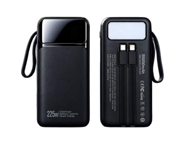 Power Bank BIVA BP-052 50000mAh avec câbles intégrés 22.5W - BIVA